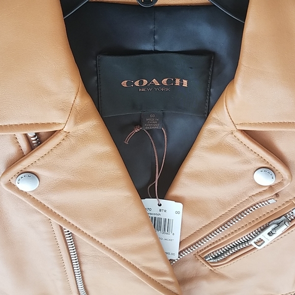 Gorgeous Sport Boutique Coach - Leather Moto Jacket with Silver Hardware❣️❣️❣️ - Picture 1 of 10